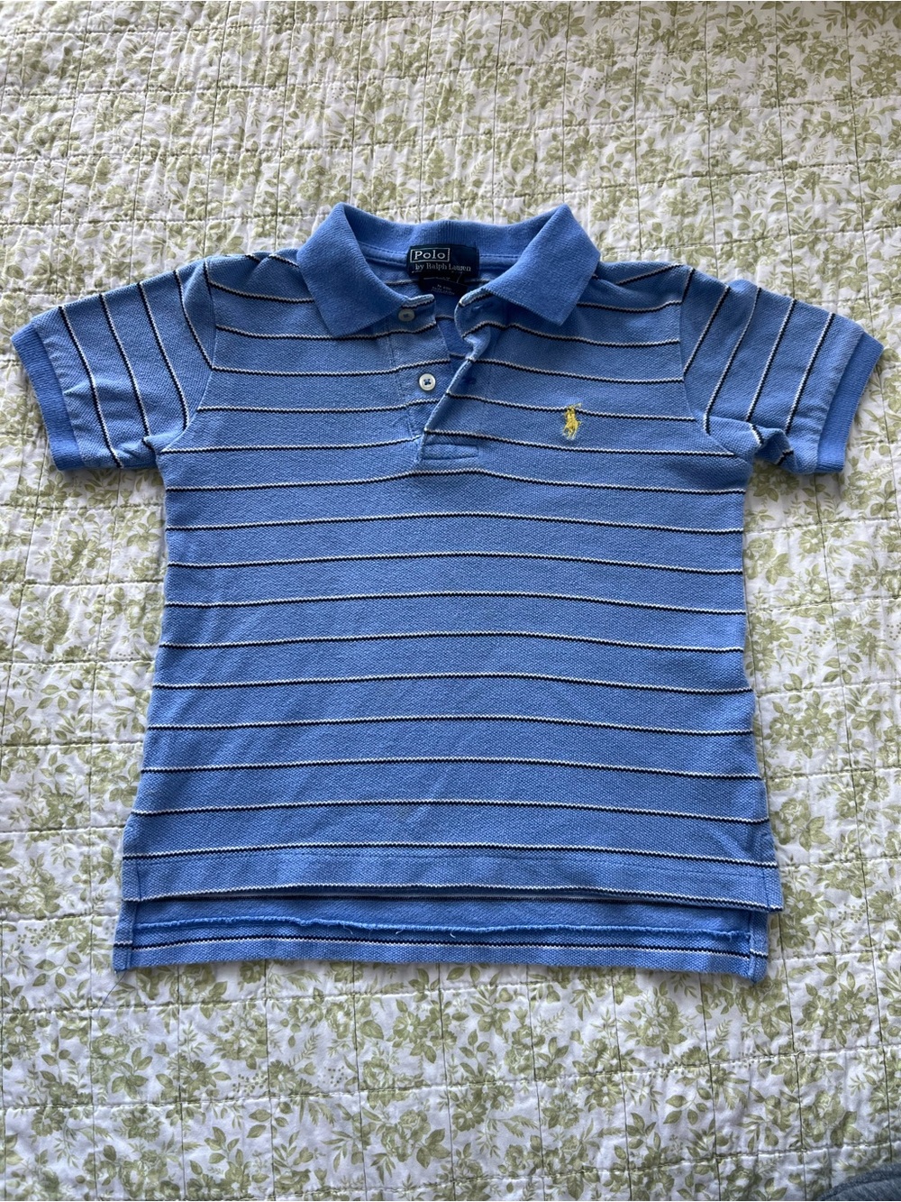 Polo by Ralph Lauren Light Blue & White Striped Boys' Polo